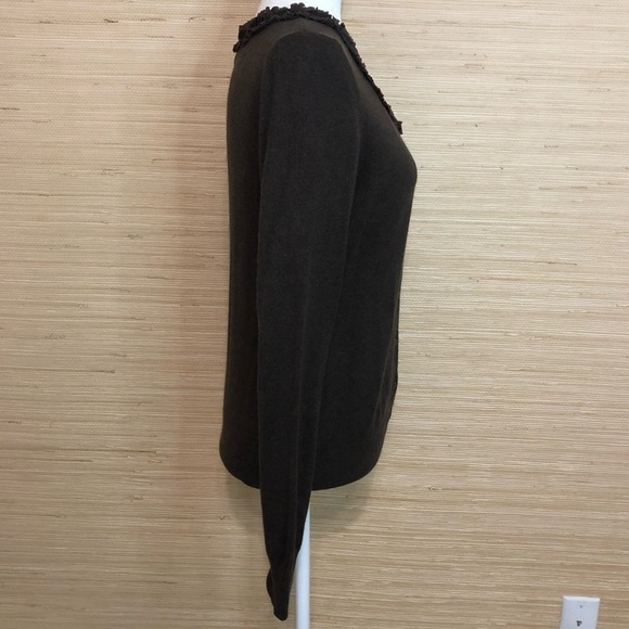 Caslon Viscose Cotton Angora Rabbit Cashmere Blend Button Up Cardigan Medium - Picture 3 of 7